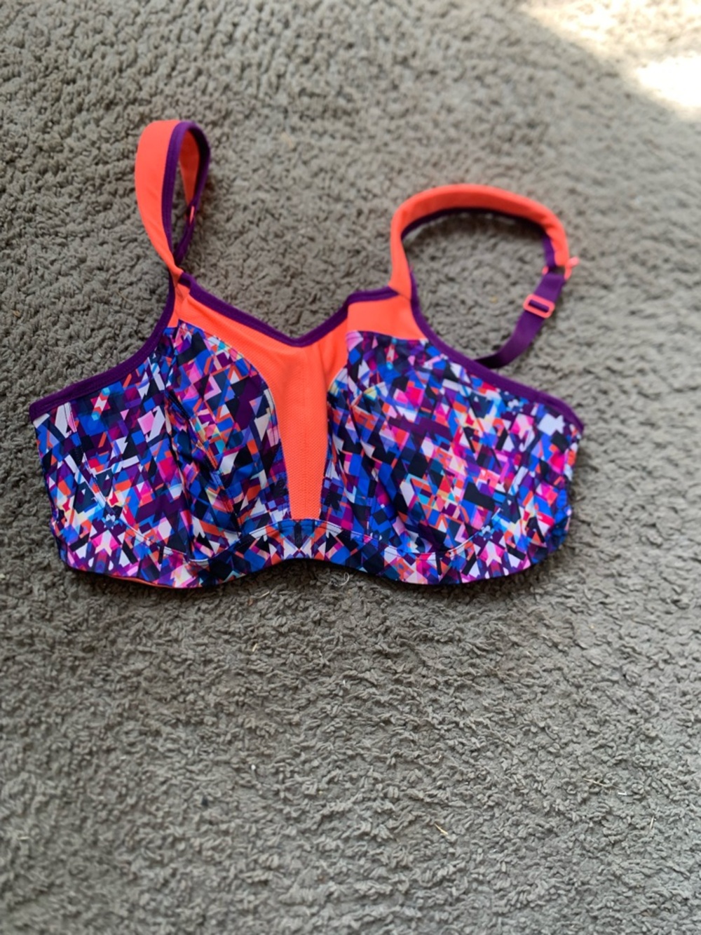 Panache Neon Orange & Purple Active Sports Bra